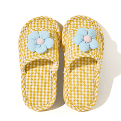 Kids Triple-Layer Thickened Fabric House Slippers Breathable & Silent Soft Sole Machine Washable Korean Style Baby Slippers