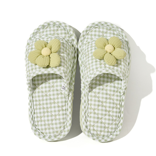 Kids Triple-Layer Thickened Fabric House Slippers Breathable & Silent Soft Sole Machine Washable Korean Style Baby Slippers