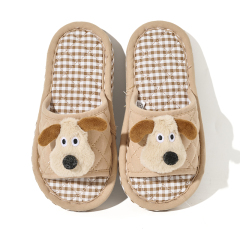 BAIRUILUN Thickened Fabric Kids Cute Animals Slippers Soft Sole Casual Cartoon Style Baby Slippers