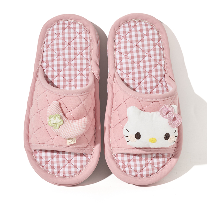BAIRUILUN Thickened Fabric Kids Cute Animals Slippers Soft Sole Casual Cartoon Style Baby Slippers