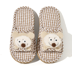 BAIRUILUN Thickened Fabric Kids Cute Animals Slippers Soft Sole Casual Cartoon Style Baby Slippers