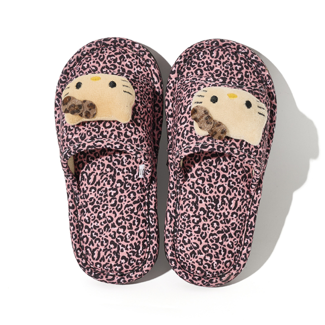 BAIRUILUN Warm Fashion Indoor Kids Slippers Cute Cat Non-Slip Household Slippers Children Home Cotton Slippers