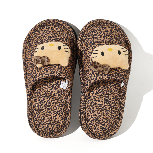 BAIRUILUN Warm Fashion Indoor Kids Slippers Cute Cat Non-Slip Household Slippers Children Home Cotton Slippers