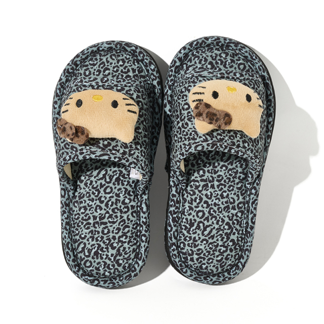 BAIRUILUN Warm Fashion Indoor Kids Slippers Cute Cat Non-Slip Household Slippers Children Home Cotton Slippers