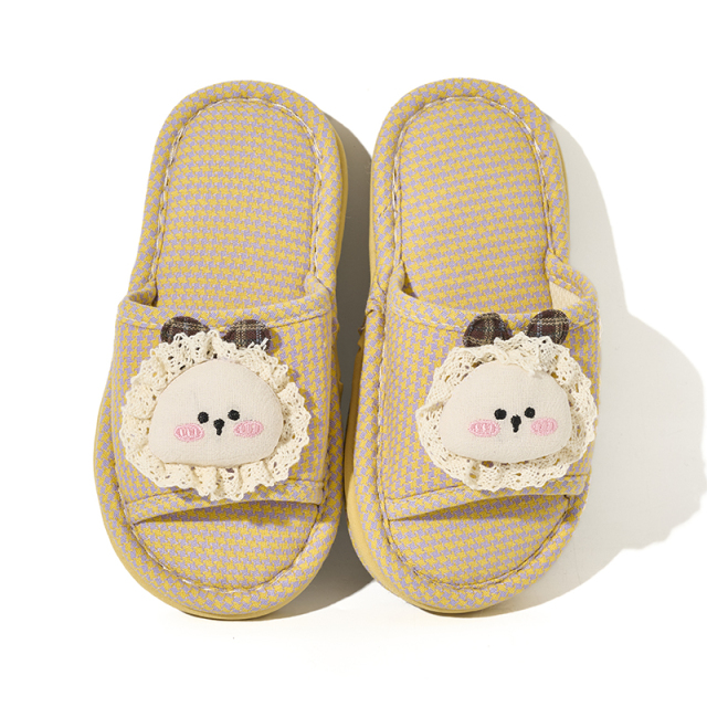 BAIRUILUN Warm Fashion Indoor Kids Slippers Comfortable Cute Cartoon Sweat-Absorbent Soft Slip-Resistant Cotton Slippers