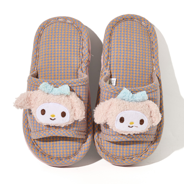 BAIRUILUN Warm Fashion Indoor Kids Slippers Comfortable Cute Cartoon Sweat-Absorbent Soft Slip-Resistant Cotton Slippers