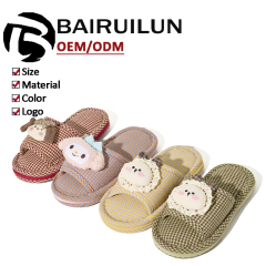 BAIRUILUN Warm Fashion Indoor Kids Slippers Comfortable Cute Cartoon Sweat-Absorbent Soft Slip-Resistant Cotton Slippers
