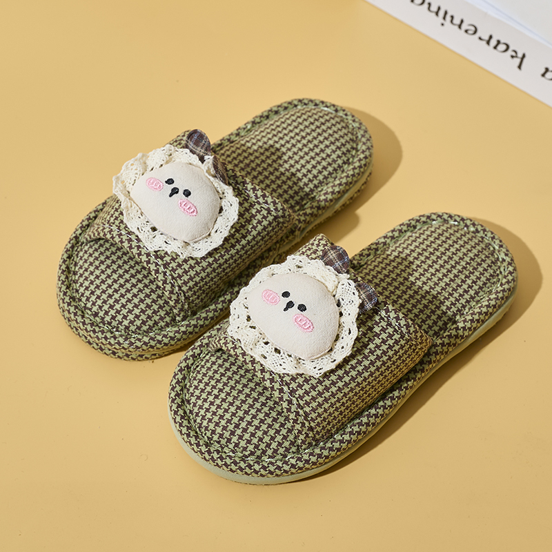BAIRUILUN Warm Fashion Indoor Kids Slippers Comfortable Cute Cartoon Sweat-Absorbent Soft Slip-Resistant Cotton Slippers