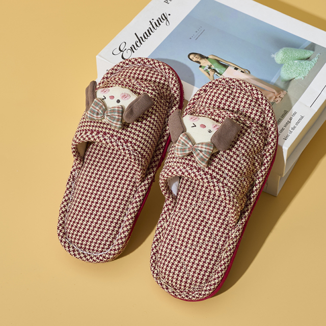 BAIRUILUN Warm Fashion Indoor Kids Slippers Comfortable Cute Cartoon Sweat-Absorbent Soft Slip-Resistant Cotton Slippers