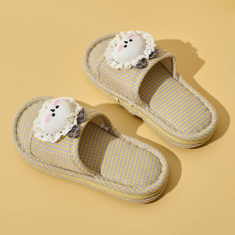 BAIRUILUN Warm Fashion Indoor Kids Slippers Comfortable Cute Cartoon Sweat-Absorbent Soft Slip-Resistant Cotton Slippers