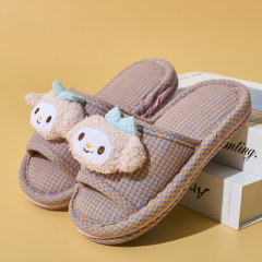 BAIRUILUN Warm Fashion Indoor Kids Slippers Comfortable Cute Cartoon Sweat-Absorbent Soft Slip-Resistant Cotton Slippers