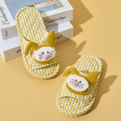 BAIRUILUN Thickened Fabric Kids Cute Animals Slippers Soft Sole Casual Cartoon Style Baby Slippers