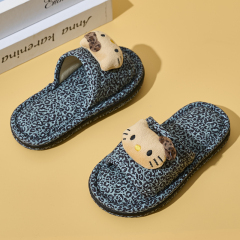 BAIRUILUN Warm Fashion Indoor Kids Slippers Cute Cat Non-Slip Household Slippers Children Home Cotton Slippers