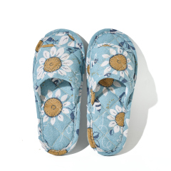 Custom Double-Layer Breathable Soft Flooring Cloth Slippers for Home OEM Comfortable Bedroom Couples Slippers