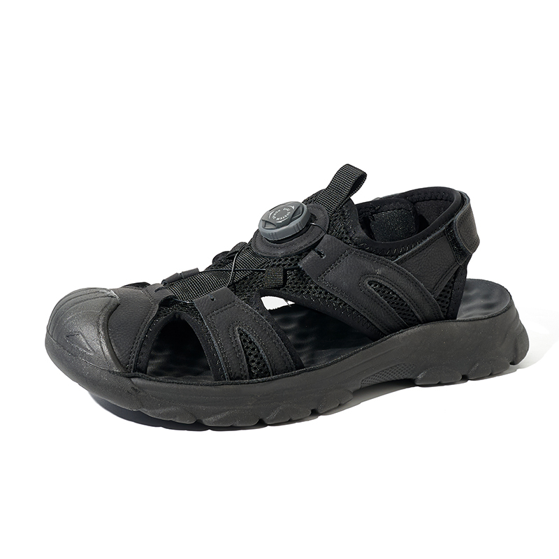 Breathable Men's Premium Outdoor Sandals Slip-Resistant PU Sole Quick-Twist Closure & Cushion Sole for Hiking/Camping/Travel