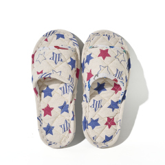 Custom Double-Layer Breathable Soft Flooring Cloth Slippers for Home OEM Comfortable Bedroom Couples Slippers