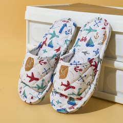 Custom Double-Layer Breathable Soft Flooring Cloth Slippers for Home OEM Comfortable Bedroom Couples Slippers