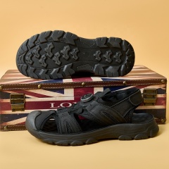 Breathable Men's Premium Outdoor Sandals Slip-Resistant PU Sole Quick-Twist Closure & Cushion Sole for Hiking/Camping/Travel