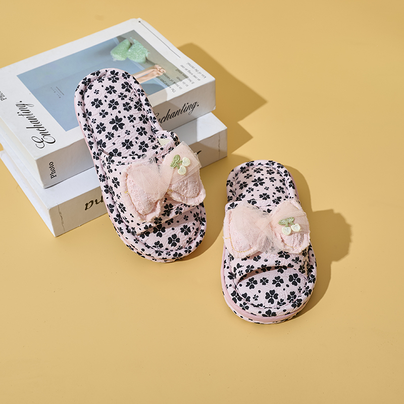 BAIRUILUN Custom Fashion Triple-Layer Kids Cute Slippers Big Bow Breathable Casual Style Children Slippers
