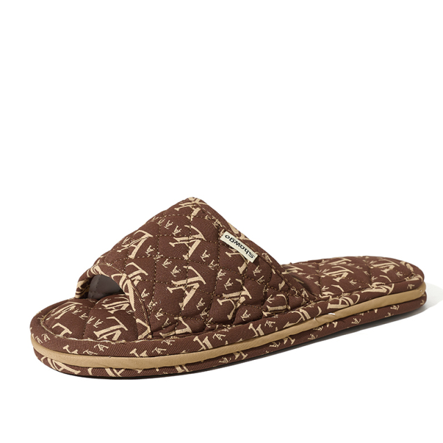 Lady's Fashion Indoor Open Toe Cloth Slippers Custom Light Soft Sole Non-Slip Silence Floor Slippers