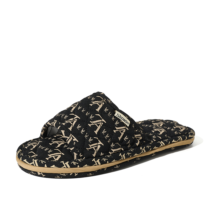Lady's Fashion Indoor Open Toe Cloth Slippers Custom Light Bow Soft Sole Non-Slip Silence Floor Slippers