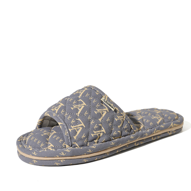 Lady's Fashion Indoor Open Toe Cloth Slippers Custom Light Soft Sole Non-Slip Silence Floor Slippers