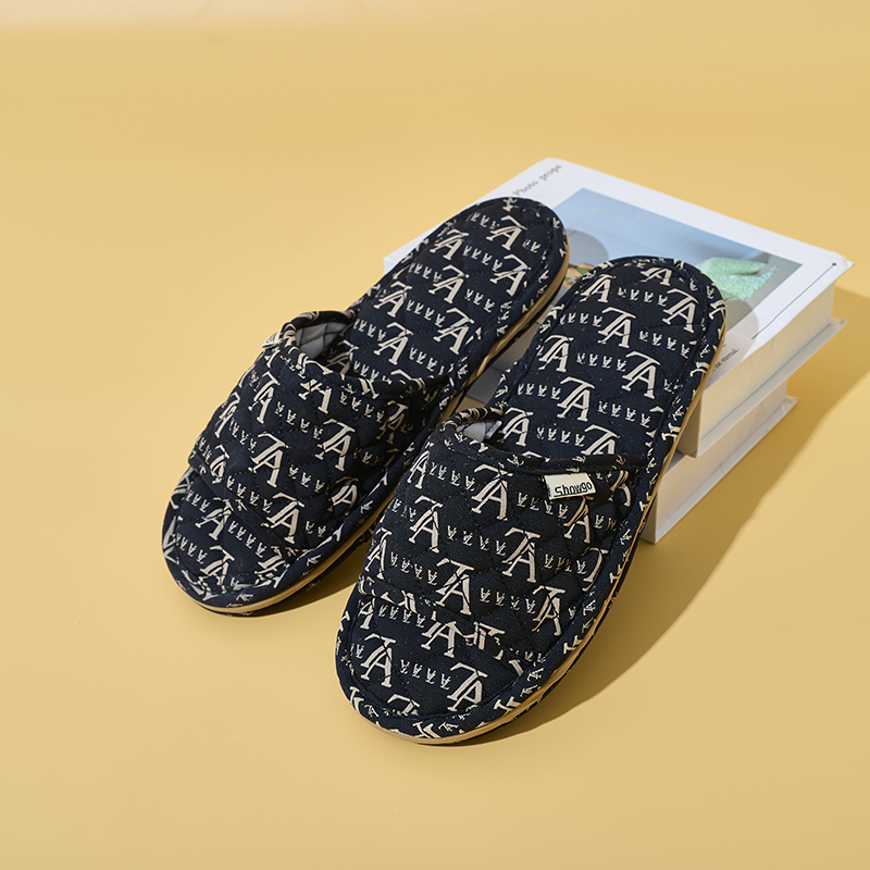 Lady's Fashion Indoor Open Toe Cloth Slippers Custom Light Bow Soft Sole Non-Slip Silence Floor Slippers