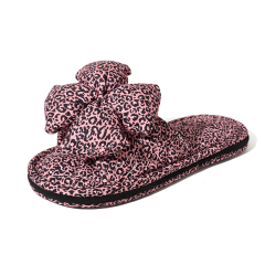 Factory Custom Bedroom Tree-layer Four-leaf Clover Silent Slippers Anti-slip Comfortable Indoor Women's Soft Big Bow Slippers