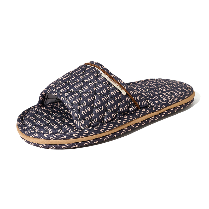 Factory Custom Minimalist Printed Fabric Slippers All-Season Indoor Couples' Soft-Sole Silent Slippers