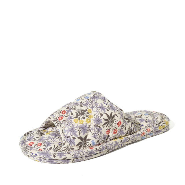 Ultralight Soft Fabric Cloth Sole Wooden Floor Slippers Men and Women Summer Mute Indoor Florals Soft Slippers