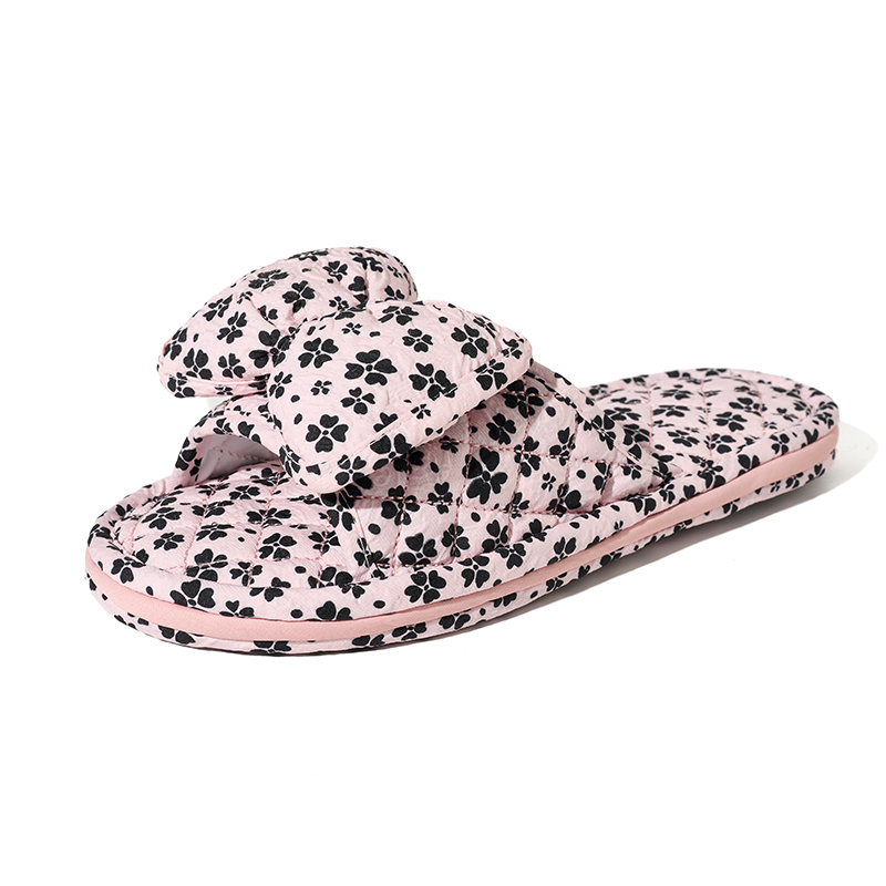 Ultralight Soft Fabric Cloth Sole Wooden Floor Slippers Men and Women Summer Mute Indoor Florals Soft Slippers