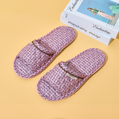 Factory Custom Minimalist Printed Fabric Slippers All-Season Indoor Couples' Soft-Sole Silent Slippers