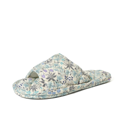 Ultralight Soft Fabric Cloth Sole Wooden Floor Slippers Men and Women Summer Mute Indoor Florals Soft Slippers