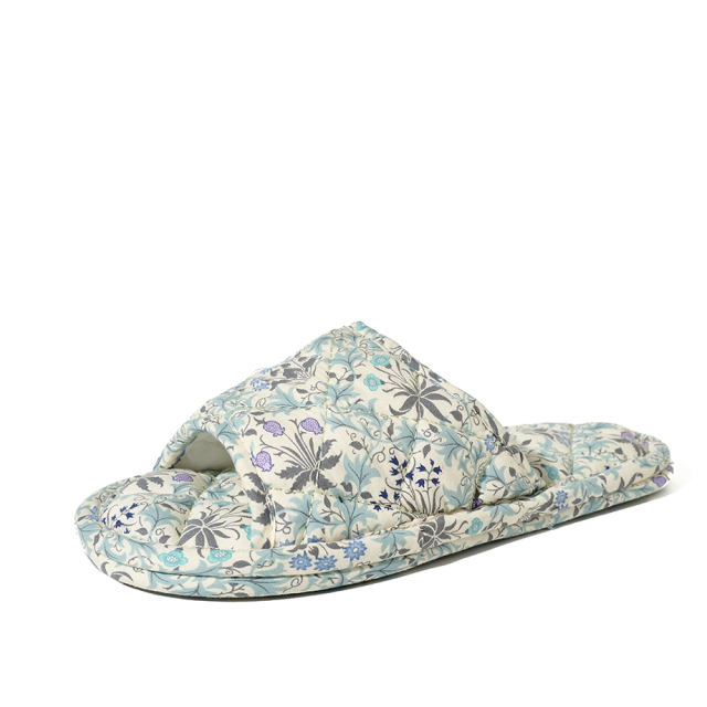 Ultralight Soft Fabric Cloth Sole Wooden Floor Slippers Men and Women Summer Mute Indoor Florals Soft Slippers