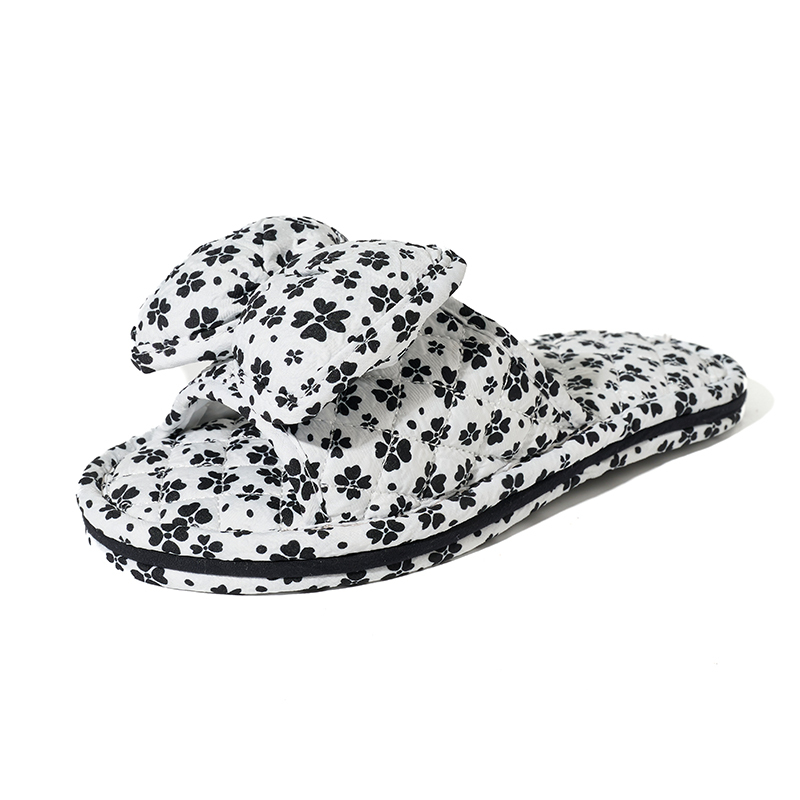 Ultralight Soft Fabric Cloth Sole Wooden Floor Slippers Men and Women Summer Mute Indoor Florals Soft Slippers