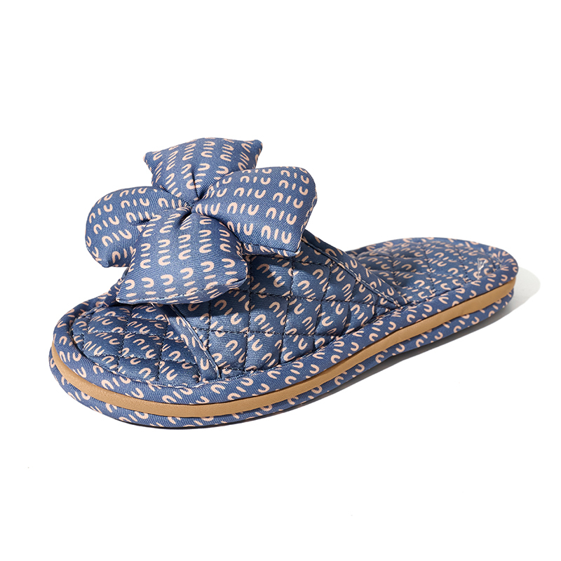 Factory Custom Bedroom Tree-layer Leopard Print Cloth Slippers Anti-slip Comfortable Indoor Women's Soft Casual Slippers