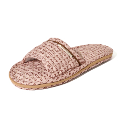 Factory Custom Minimalist Printed Fabric Slippers All-Season Indoor Couples' Soft-Sole Silent Slippers