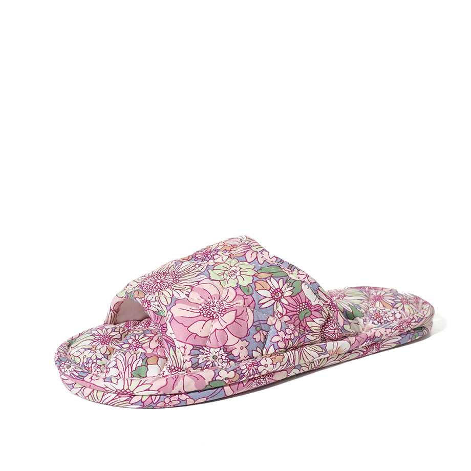 Ultralight Soft Fabric Cloth Sole Wooden Floor Slippers Men and Women Summer Mute Indoor Florals Soft Slippers