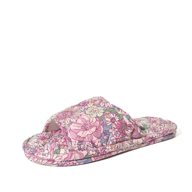 Ultralight Soft Fabric Cloth Sole Wooden Floor Slippers Men and Women Summer Mute Indoor Florals Soft Slippers