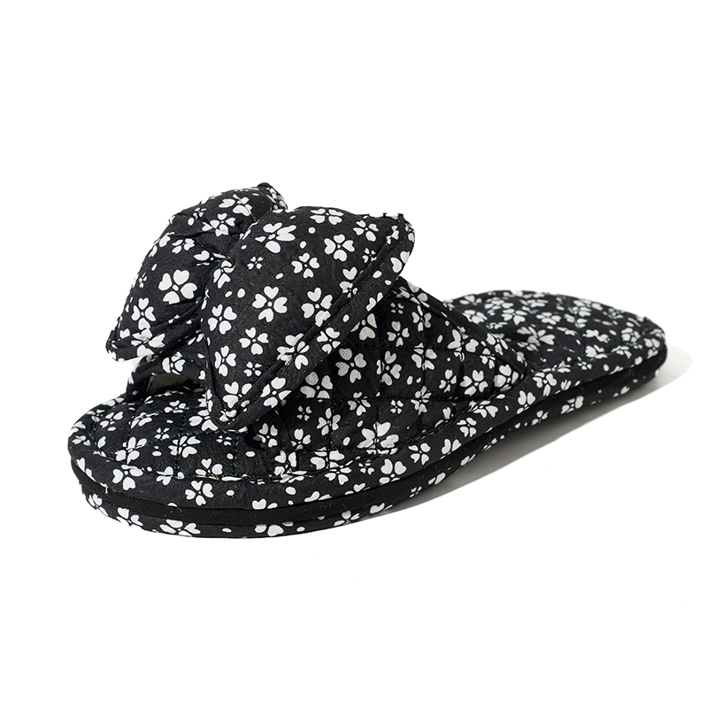 Ultralight Soft Fabric Cloth Sole Wooden Floor Slippers Men and Women Summer Mute Indoor Florals Soft Slippers