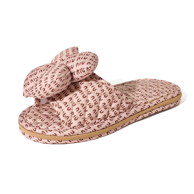 Factory Custom Bedroom Tree-layer Leopard Print Cloth Slippers Anti-slip Comfortable Indoor Women's Soft Casual Slippers