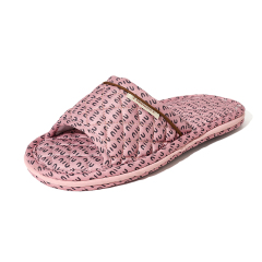 Factory Custom Minimalist Printed Fabric Slippers All-Season Indoor Couples' Soft-Sole Silent Slippers