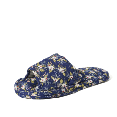 Ultralight Soft Fabric Cloth Sole Wooden Floor Slippers Men and Women Summer Mute Indoor Florals Soft Slippers