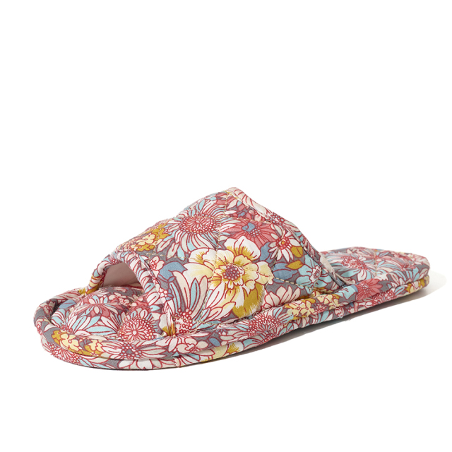 Ultralight Soft Fabric Cloth Sole Wooden Floor Slippers Men and Women Summer Mute Indoor Florals Soft Slippers