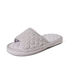 Ultralight Soft Fabric Cloth Sole Wooden Floor Slippers Men and Women Summer Mute Indoor Florals Soft Slippers