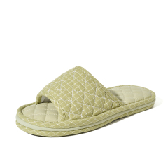 Ultralight Soft Fabric Cloth Sole Wooden Floor Slippers Men and Women Summer Mute Indoor Florals Soft Slippers