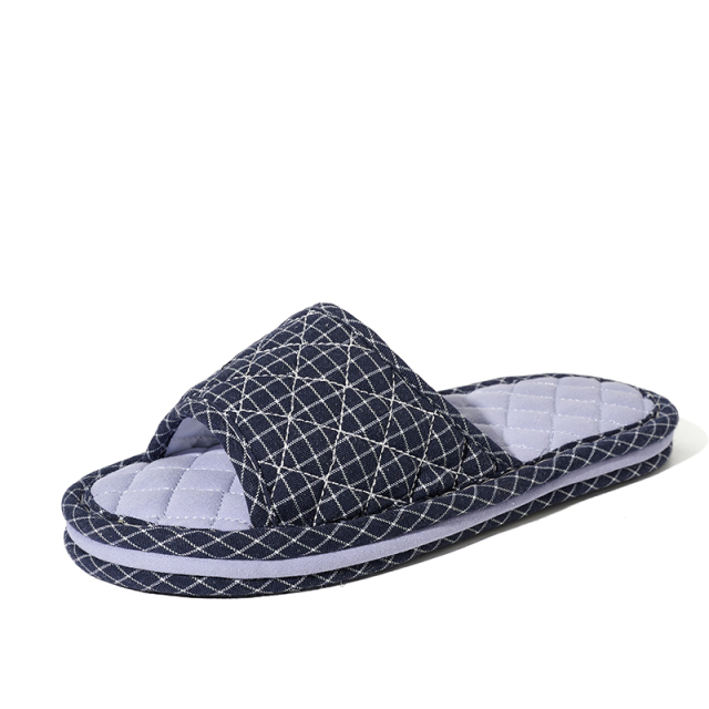 Ultralight Soft Fabric Cloth Sole Wooden Floor Slippers Men and Women Summer Mute Indoor Florals Soft Slippers