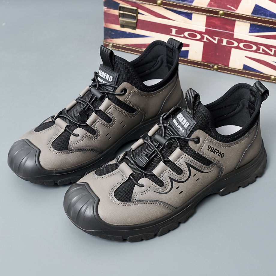 Bairuilun Men's Breathable Hiking Shoes High-Quality Lightweight Slip-Resistant Shoes for Outdoor Walking & Mountaineering