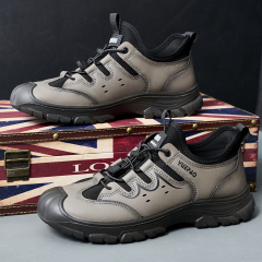 Bairuilun Men's Breathable Hiking Shoes High-Quality Lightweight Slip-Resistant Shoes for Outdoor Walking & Mountaineering