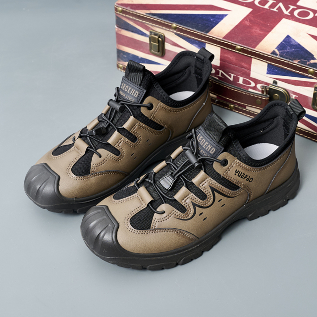 Bairuilun Men's Breathable Hiking Shoes High-Quality Lightweight Slip-Resistant Shoes for Outdoor Walking & Mountaineering